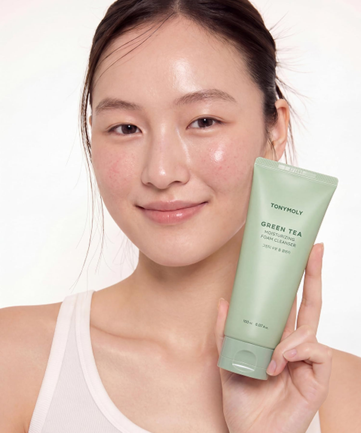 White Smoke TONYMOLY Chok Chok Green Tea Foaming Cleanser - Daily Antioxidant Face Wash