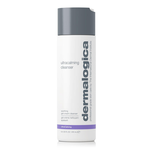 White Smoke Dermalogica Ultracalming Cleanser, Gentle Face Wash for Sensitive Skin - Calms and Cools Redness and Discomfort, PH balanced, Non- Foaming, Gel Cream Type, 8.4 Fl Oz