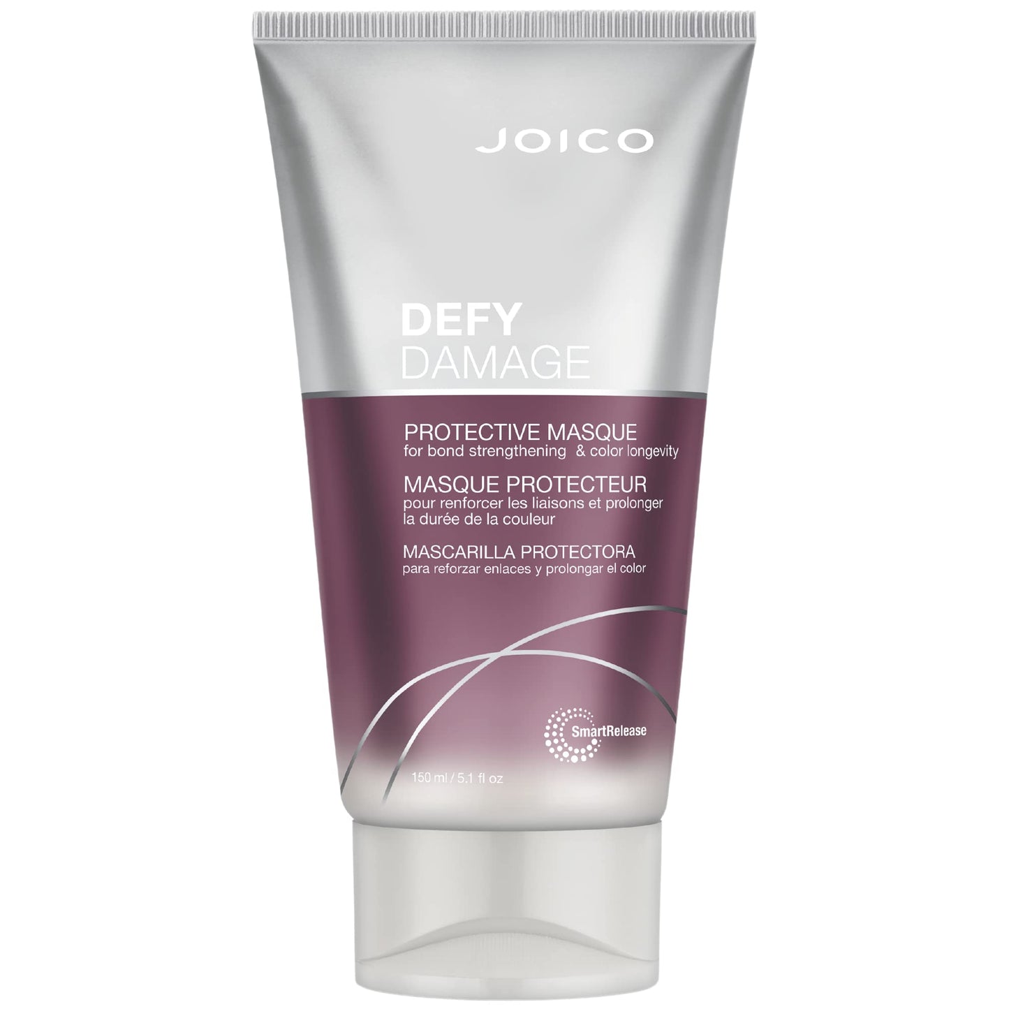 White Smoke Joico Defy Damage Protective Masque | For Color-Treated Hair | Strengthen Bonds & Preserve Hair Color | With Moringa Seed Oil & Arginine | 5.1 Fl Oz