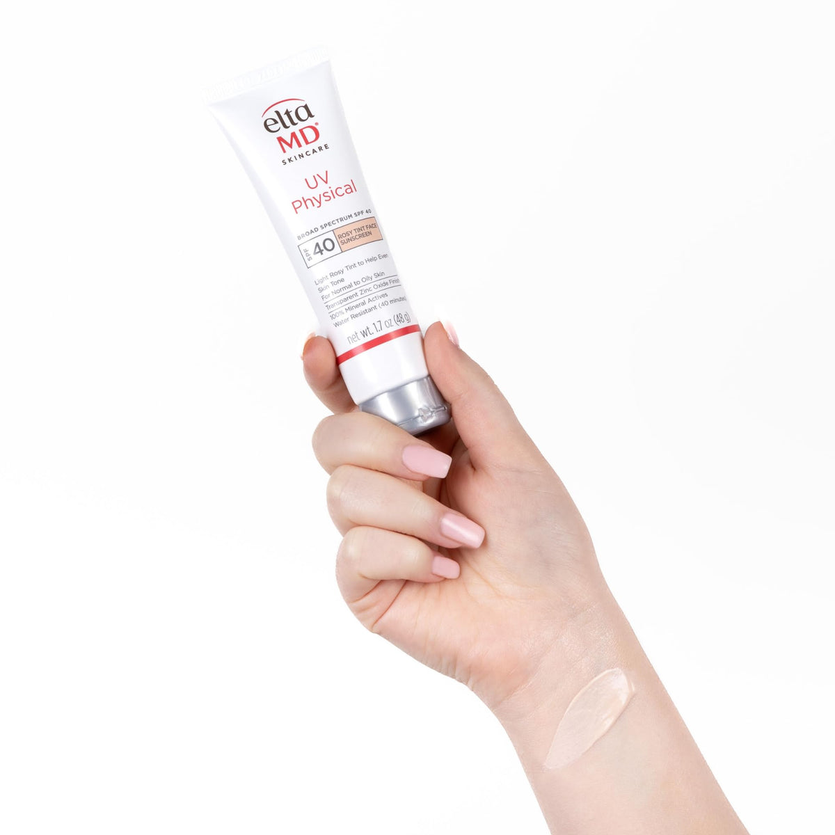 White Smoke EltaMD UV Physical Rosy Tinted 100% Mineral Face Sunscreen, SPF 40, 1.7 oz