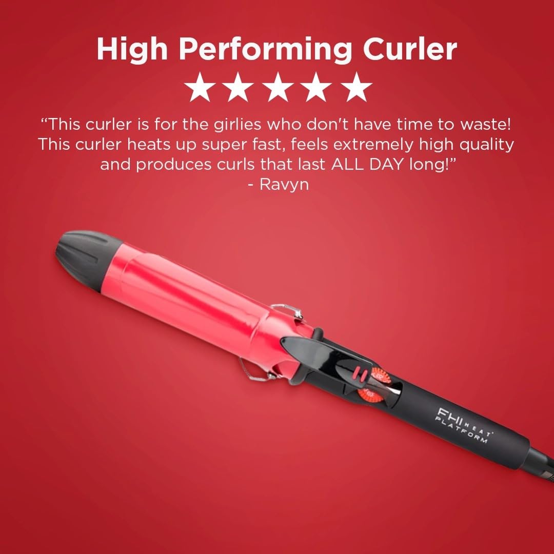 Firebrick FHI Heat Platform Bounce Pro Curling Iron Tourmaline Ceramic 1 & 1/2"