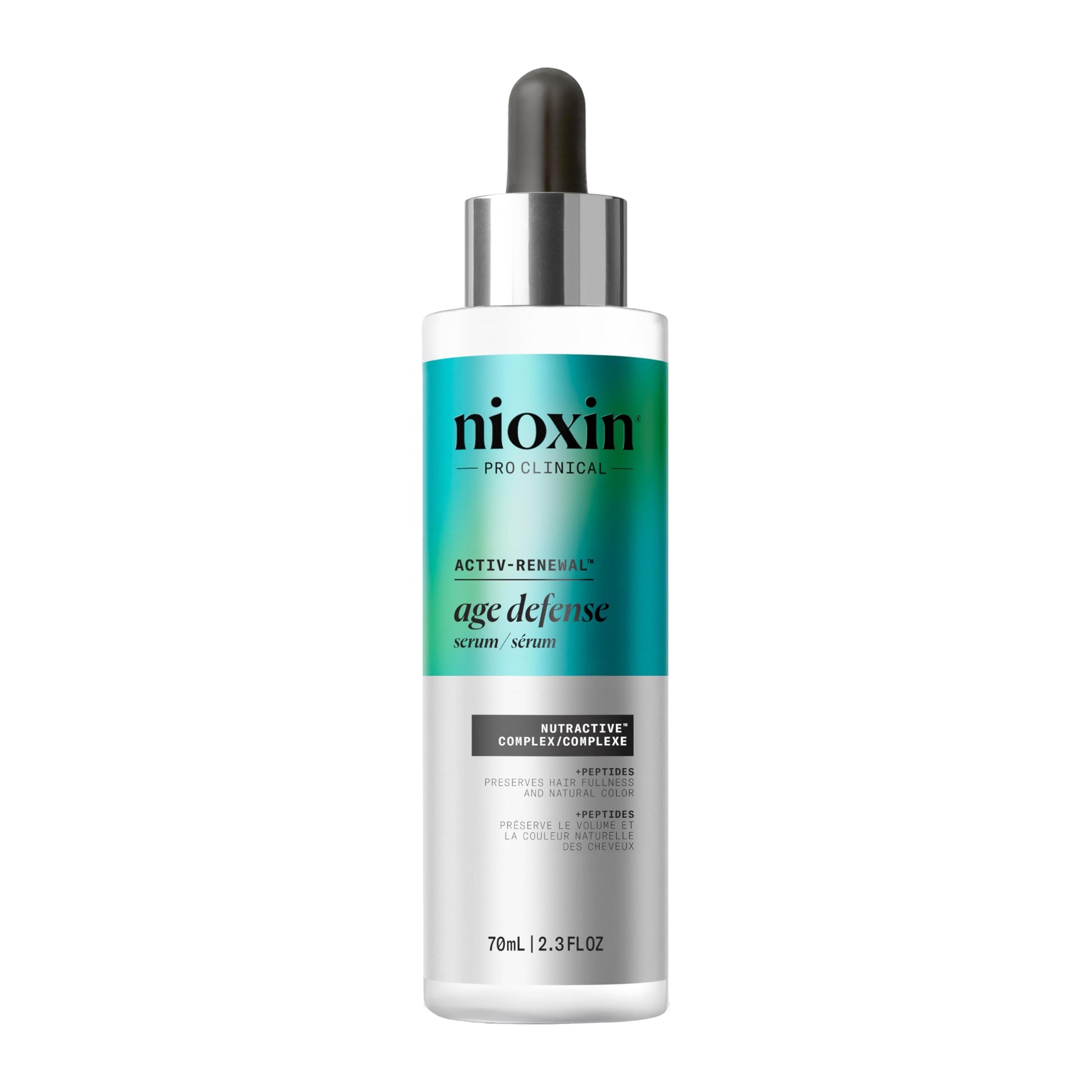White Smoke Nioxin Age Defense Anti-Aging Hair Serum | Leave-in Scalp Treatment with Peptides | 2.3 Fl Oz | 70mL