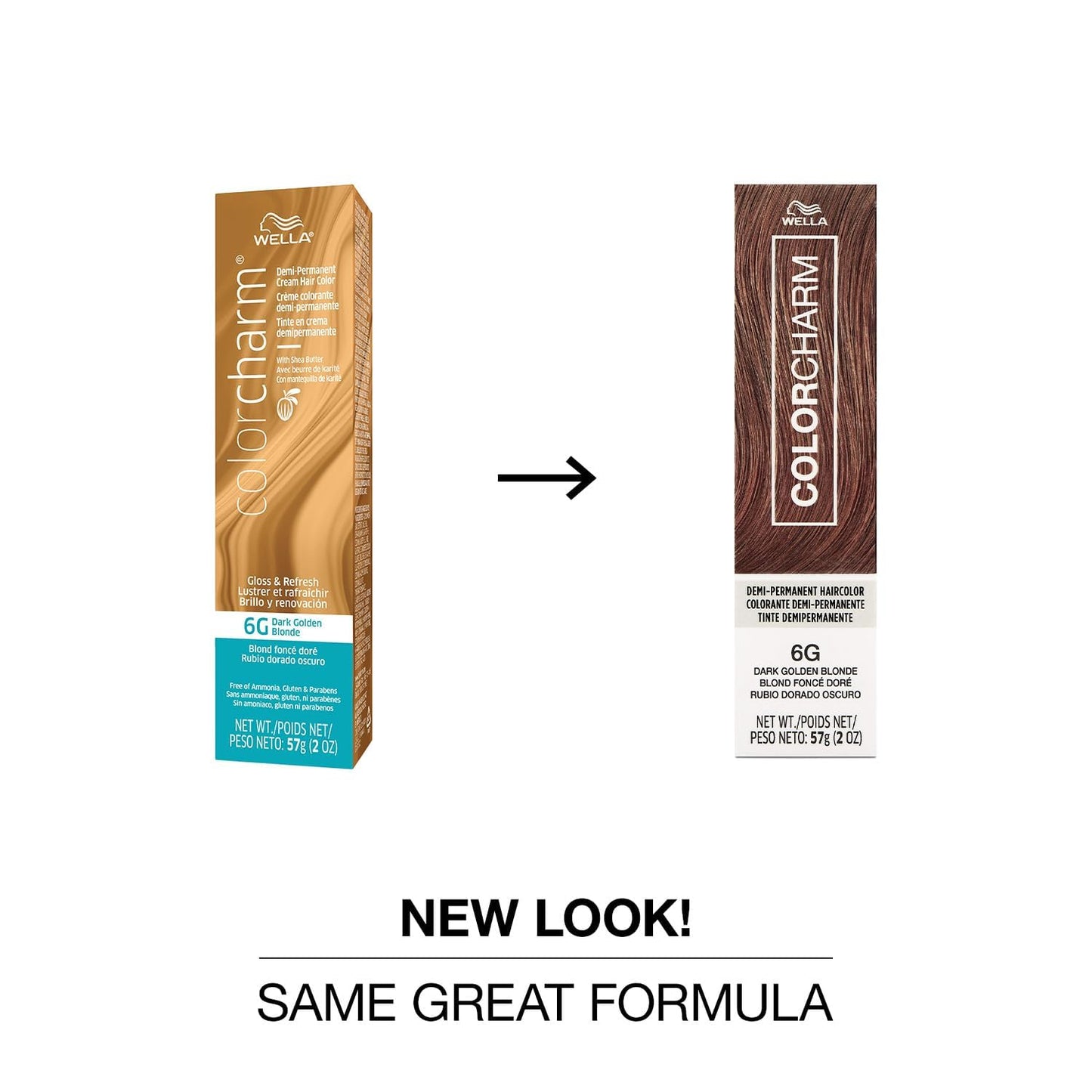 White Smoke COLORCHARM Demi Permanent Hair Color, 6G Dark Golden Blonde, Gloss, Refresh & Tone, 2 Fl Oz