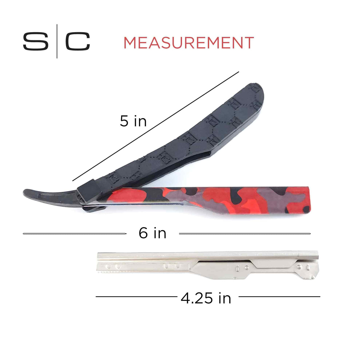 White Smoke StyleCraft x Deluxe Line Professional Barber Straight Razor Camo Red