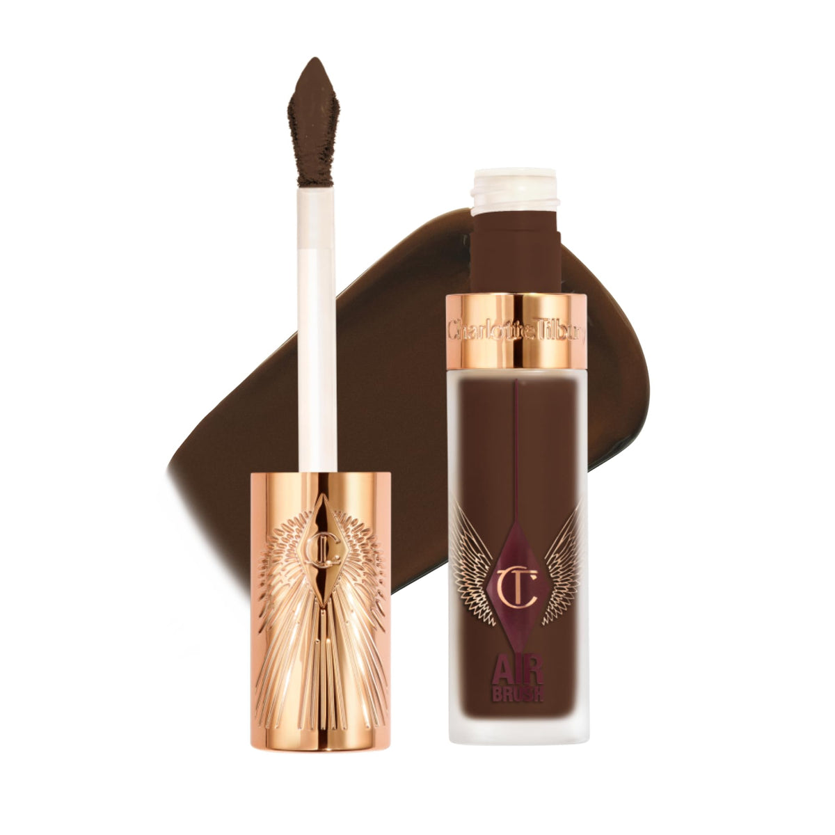 White Smoke Charlotte Tilbury AIRbrush Flawless Blur Concealer - Longwear Concealer for Dark Circles, Blemishes, Redness & More - Hydrating, Crease-Proof & Full Coverage with a Natural Matte Finish