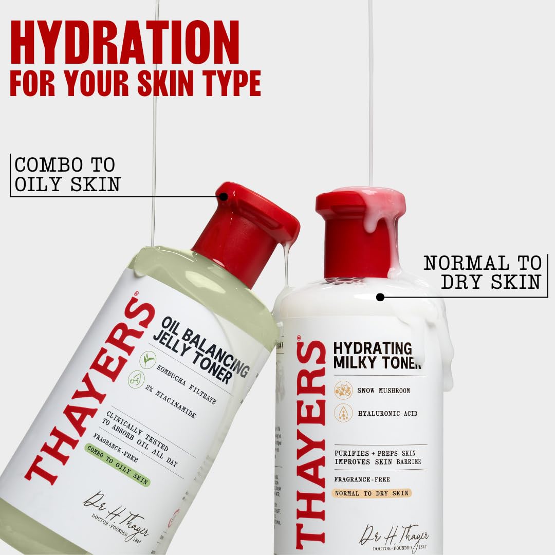 Lavender Thayers Oil Balancing and Cooling Jelly Toner, Pore Reducing Facial Toner That Mattifies and Hydrates, Skin Care for Combination to Oily Skin, 12 Fl Oz