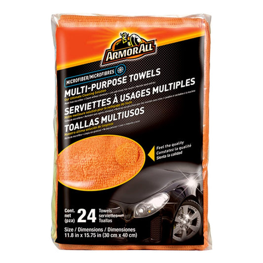 Black ARMOR ALL Microfiber Multi-Purpose Towels (24 towels)