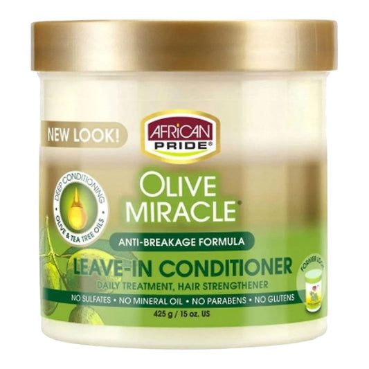 Seashell AFRICAN PRIDE Olive Miracle Leave-In Conditioner Creme (15oz)
