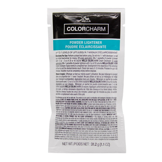 Dark Gray WELLA Color Charm Powder Lightener Packet (1.1oz)