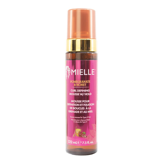Light Pink MIELLE Pomegranate &amp; Honey Curl Defining Mousse (7.5oz)