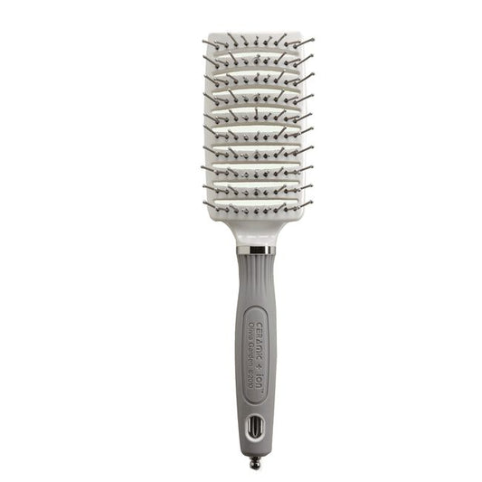White Smoke Olivia Garden Ceramic and Ion Turbo Vent Brush