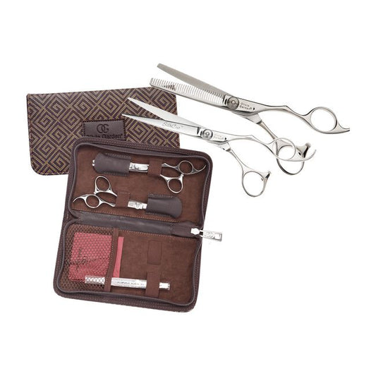 White Smoke Olivia Garden Silkcut Shear 5.75 Inch with Thinner