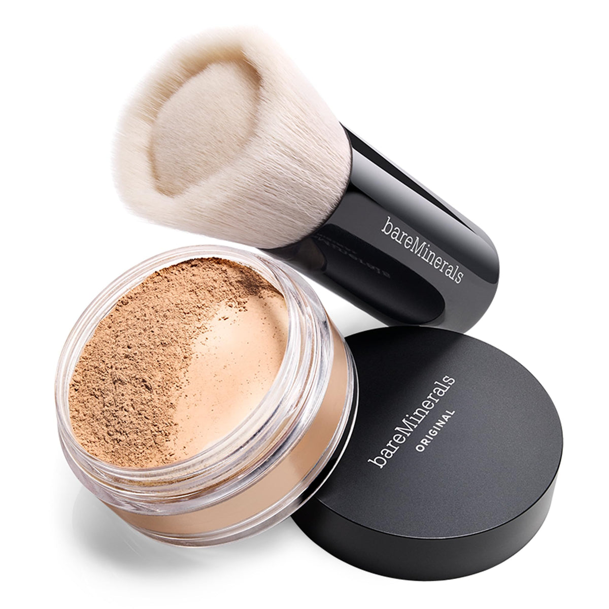White Smoke bareMinerals Beautiful Finish Foundation Brush, 1 count