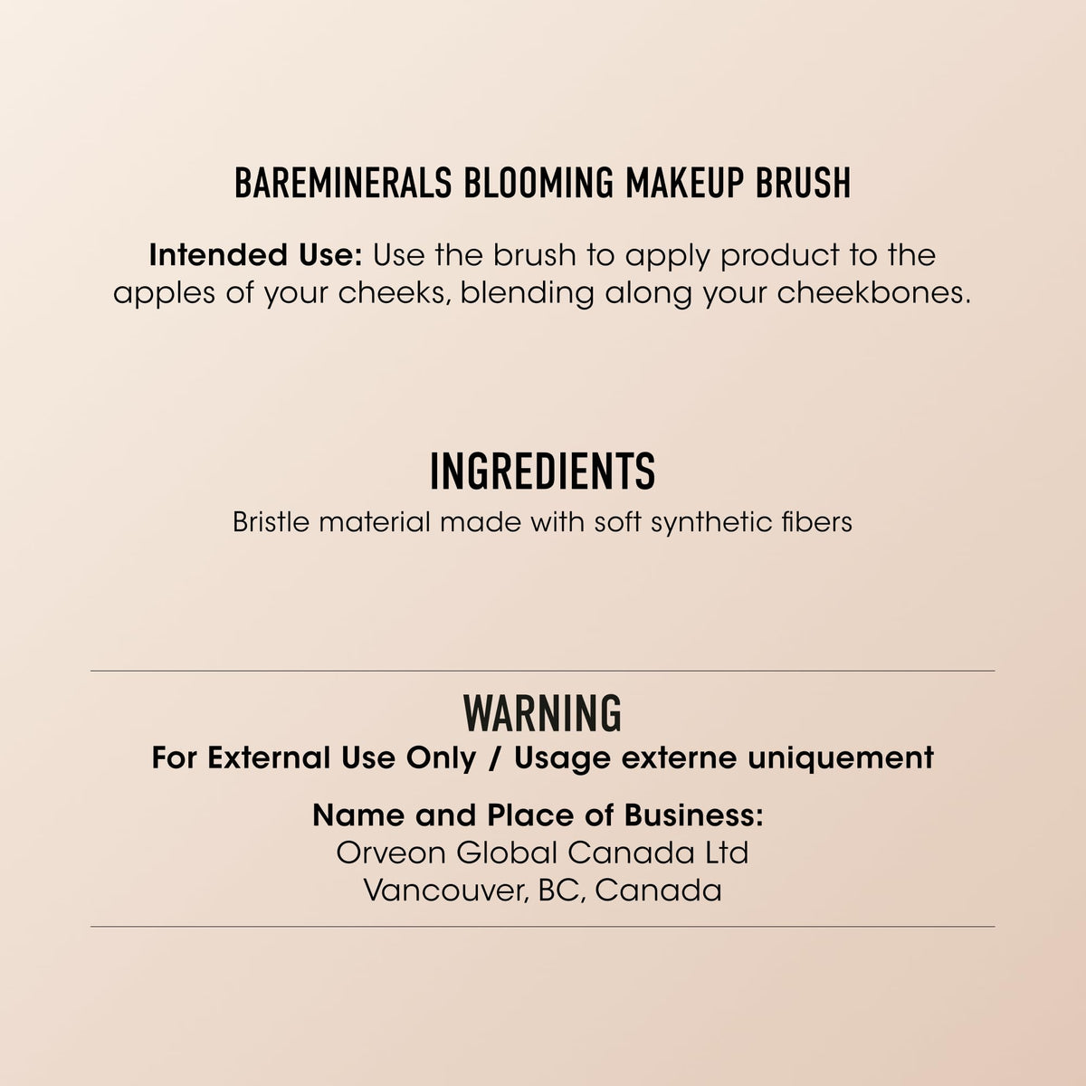 Light Gray bareMinerals Blooming Blush Brush, 1 count