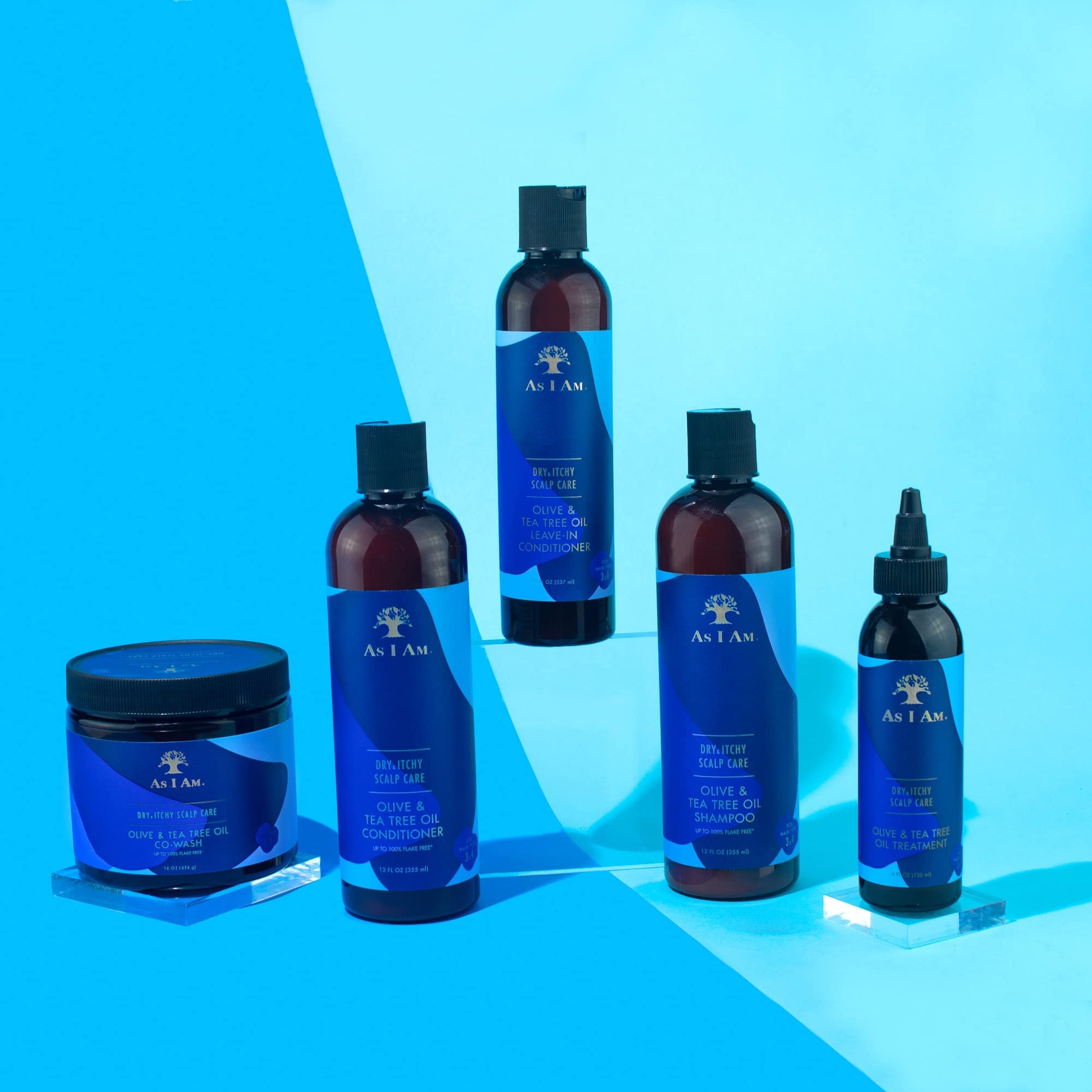Deep Sky Blue As I Am Dry & Itchy Scalp Care Shampoo - 12 ounce - Fights Dandruff and Seborrheic Dermatitis - Enriched with Zinc Pyrithione, Olive Oil, and Tea Tree Oil