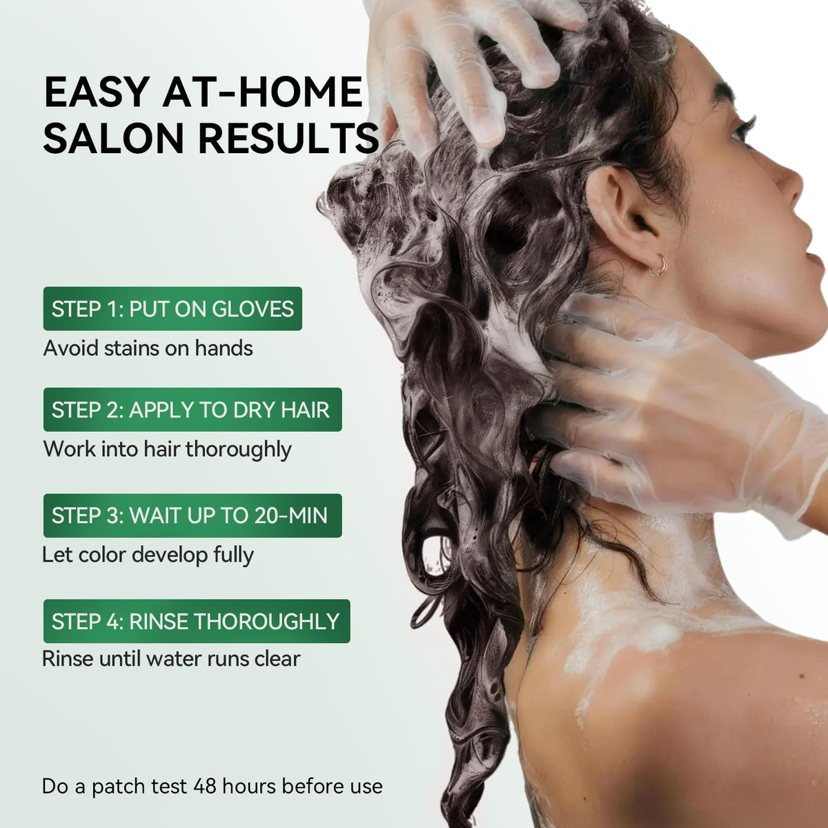 Lavender Limer Coffee Hair Dye Shampoo, 3 in 1 Color Shampoo with 6 Herbal Extracts