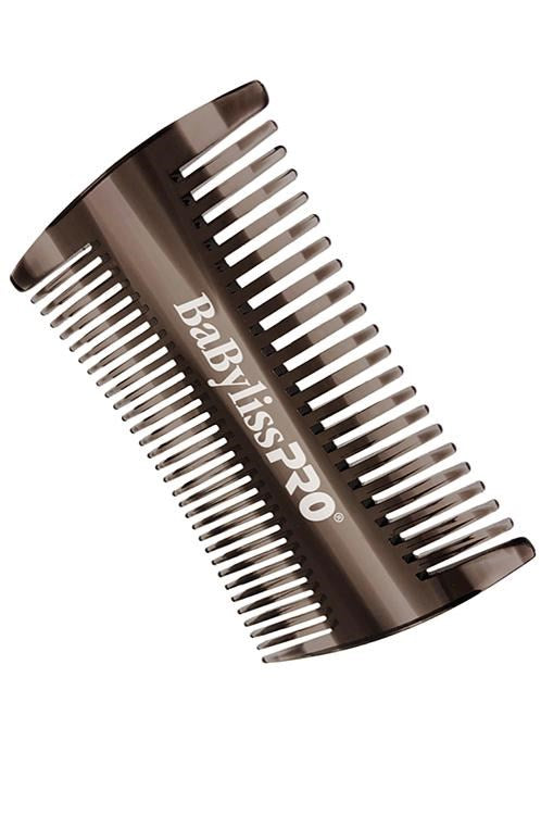 White Smoke BABYLISS PRO Beard &amp; Mustache Comb 2-11/16 inch (68 mm)
