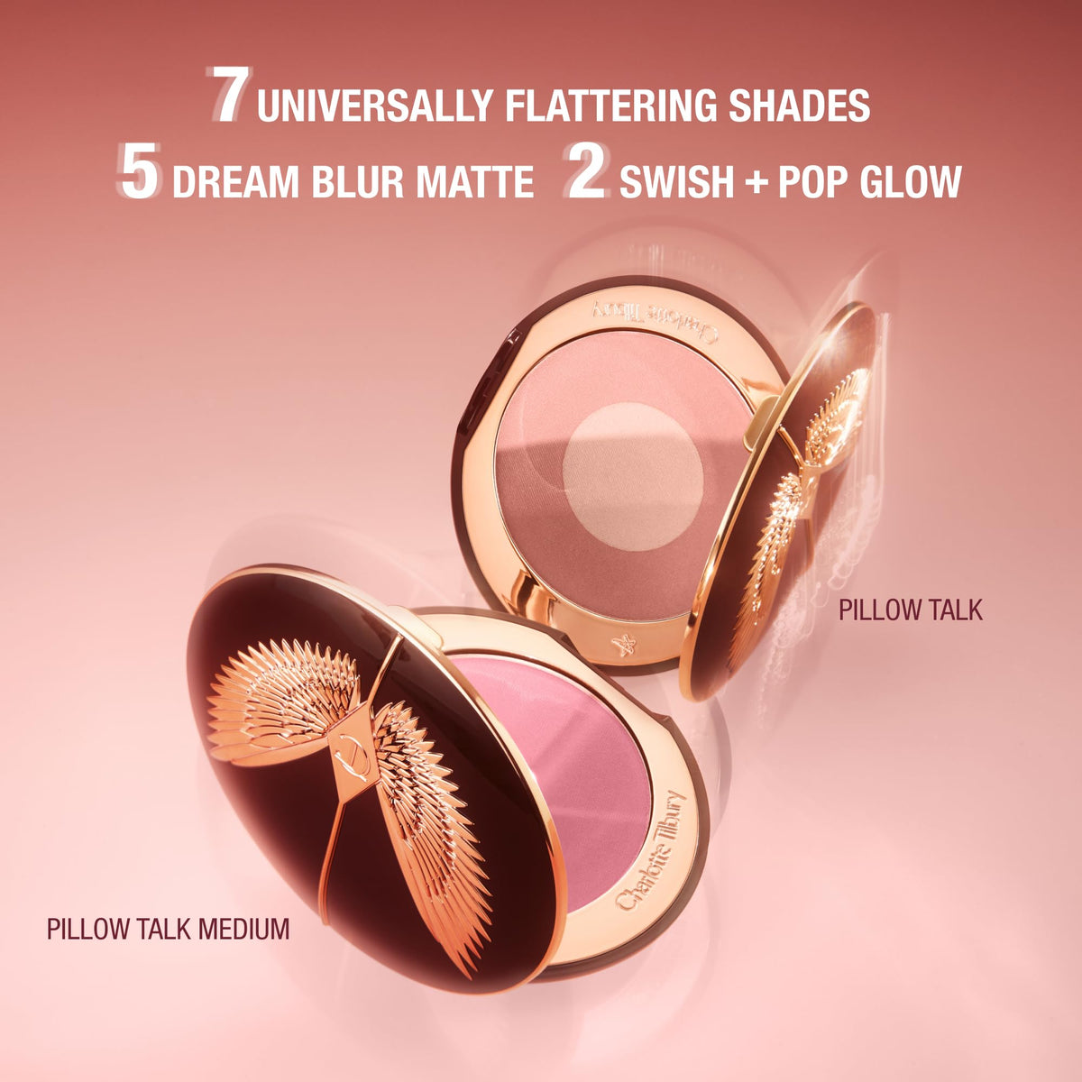 Pink Charlotte Tilbury Airbrush Flawless Blush Blur - Powder Color for Cheeks