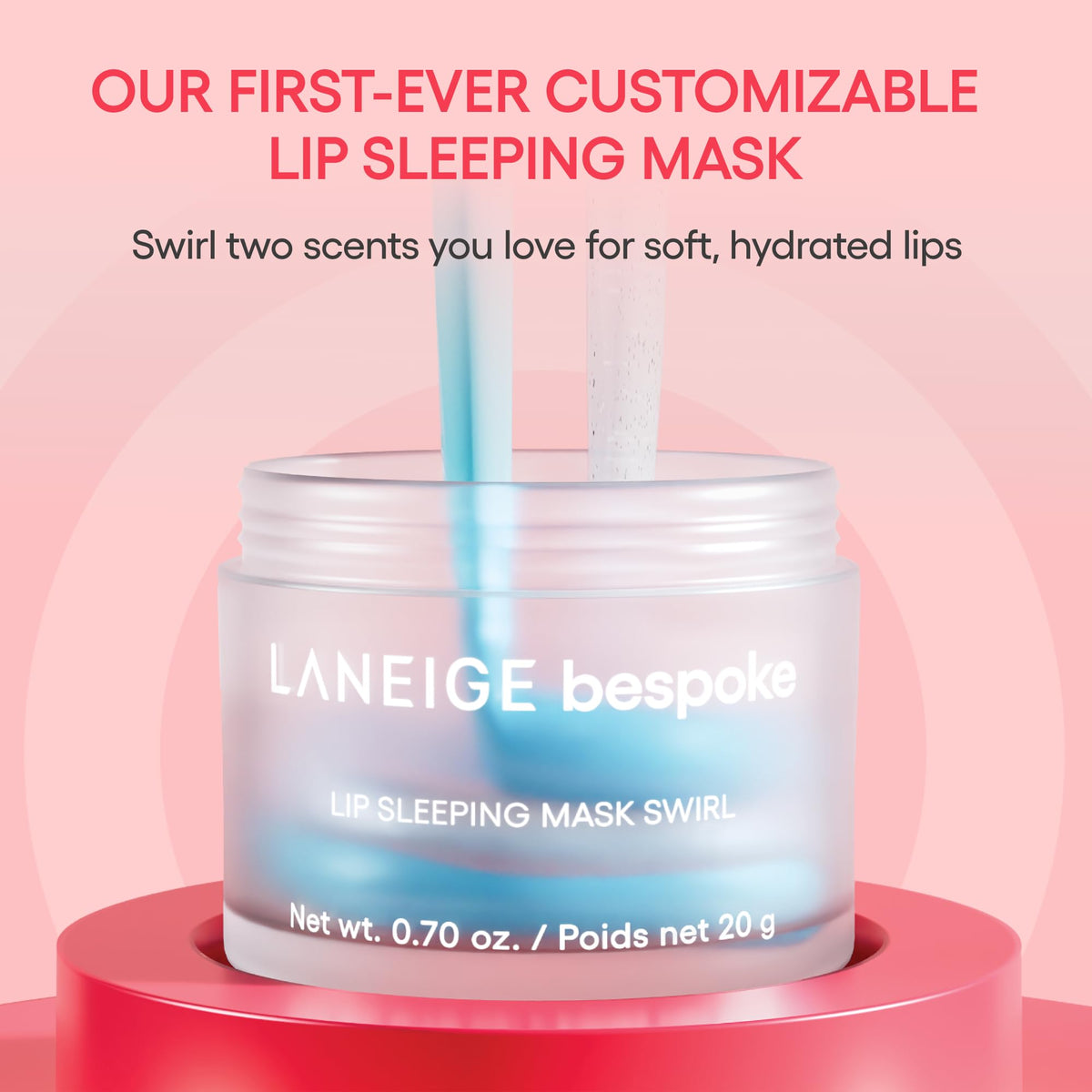 Pink LANEIGE Bespoke Lip Sleeping Mask | Customized Overnight Treatment