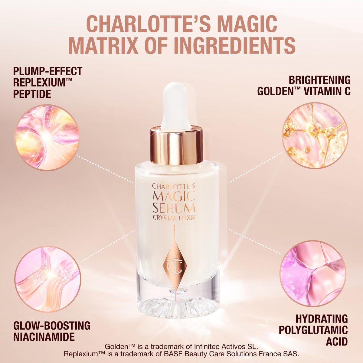 Antique White Charlotte Tilbury Magic Serum Crystal Elixir - Firming Peptide Face Serum