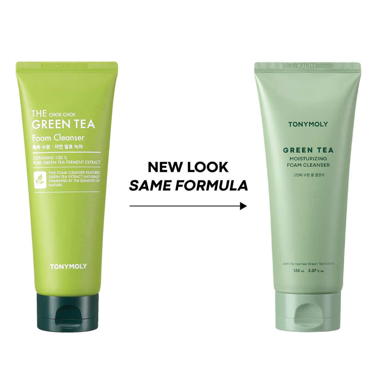 White Smoke TONYMOLY Chok Chok Green Tea Foaming Cleanser - Daily Antioxidant Face Wash