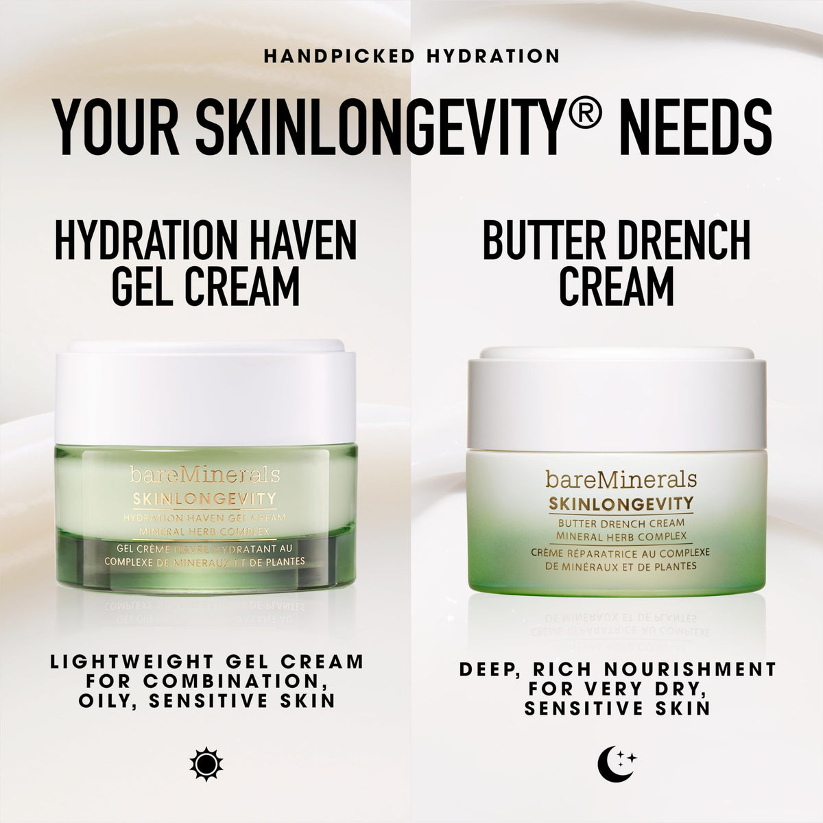 Lavender bareMinerals SKINLONGEVITY Hydration Haven Gel Cream, 1.7 oz