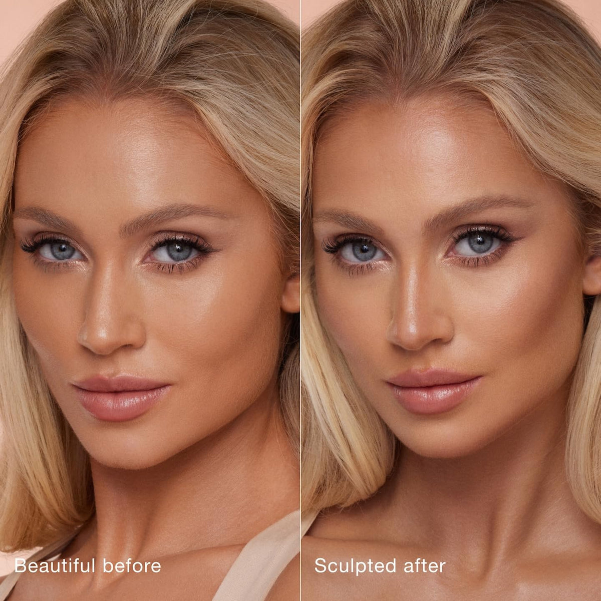 Dark Salmon Charlotte Tilbury Hollywood Liquid Contour Wand - Easy-to-Use Contour Stick & Liquid Bronzer for Sculpting & Shaping - Leaves a Natural-Looking Sculpted Finish