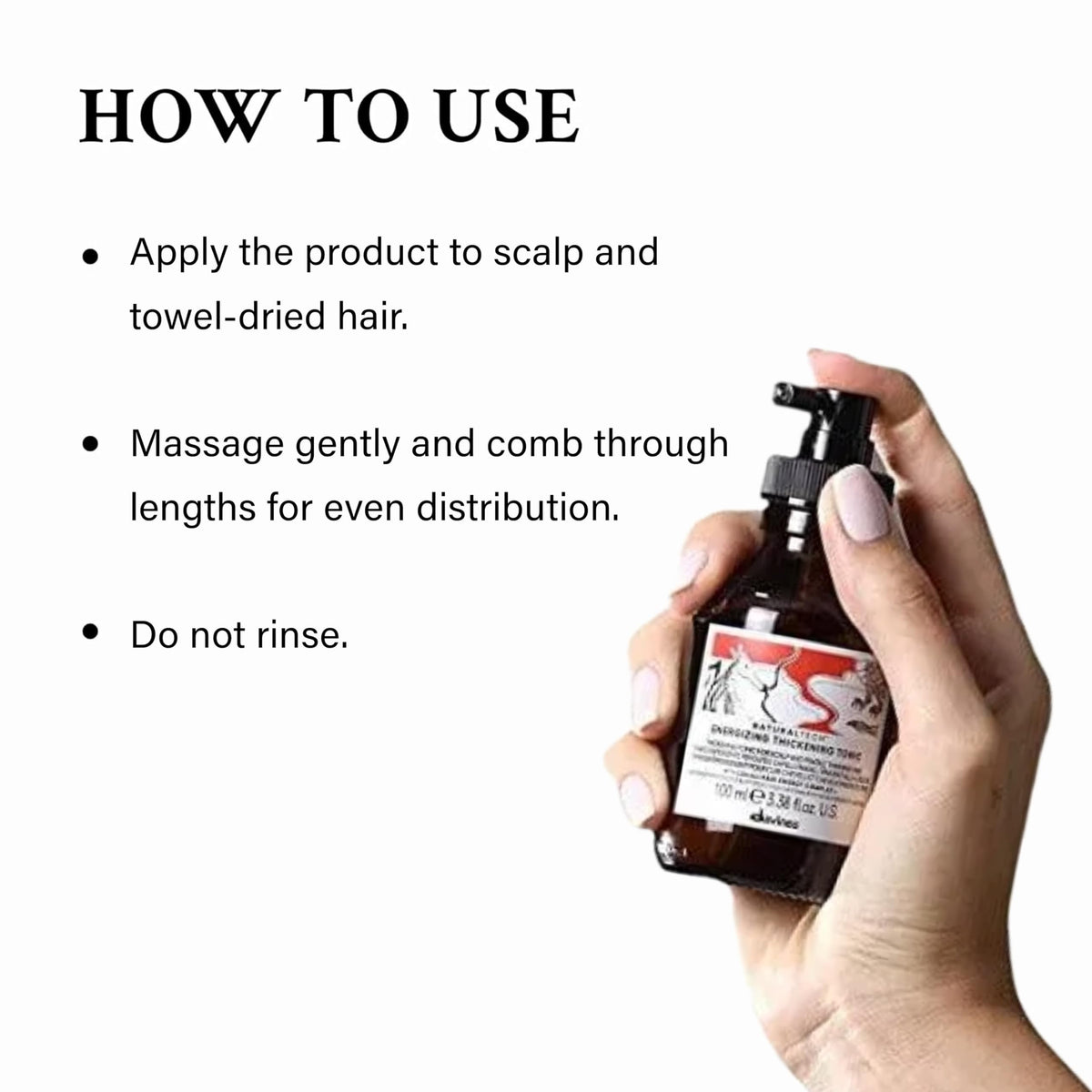 White Smoke Naturaltech Energizing Thickening Leave-in Tonic to create full-bodied hair