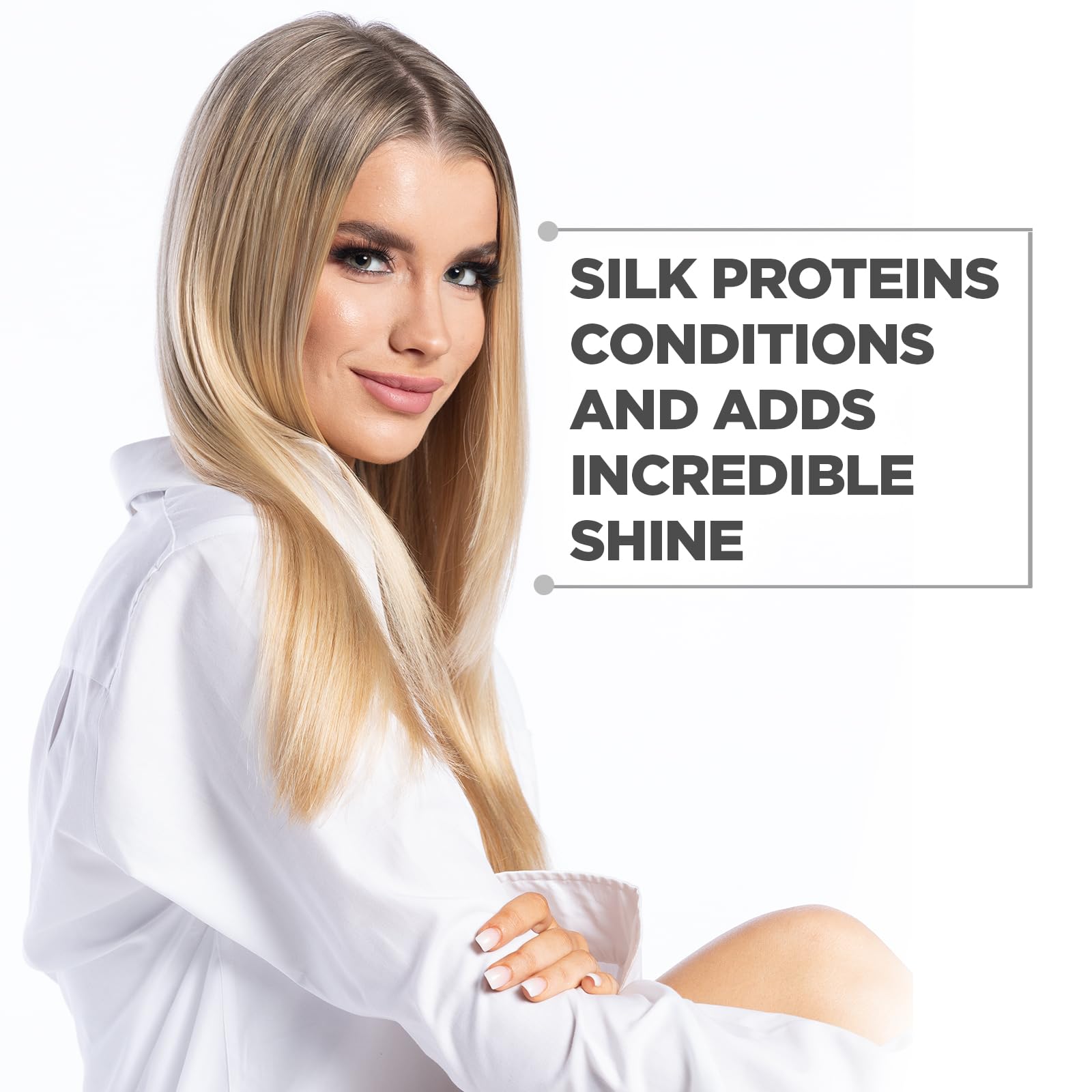 White Smoke BioSilk Silk Therapy Conditioner, Moisturizes & Conditions Hair for Incredible Shine, Detangles & Provides Heat Protection, Sulfate-Free, Paraben-Free, Cruelty-Free, 34 Oz