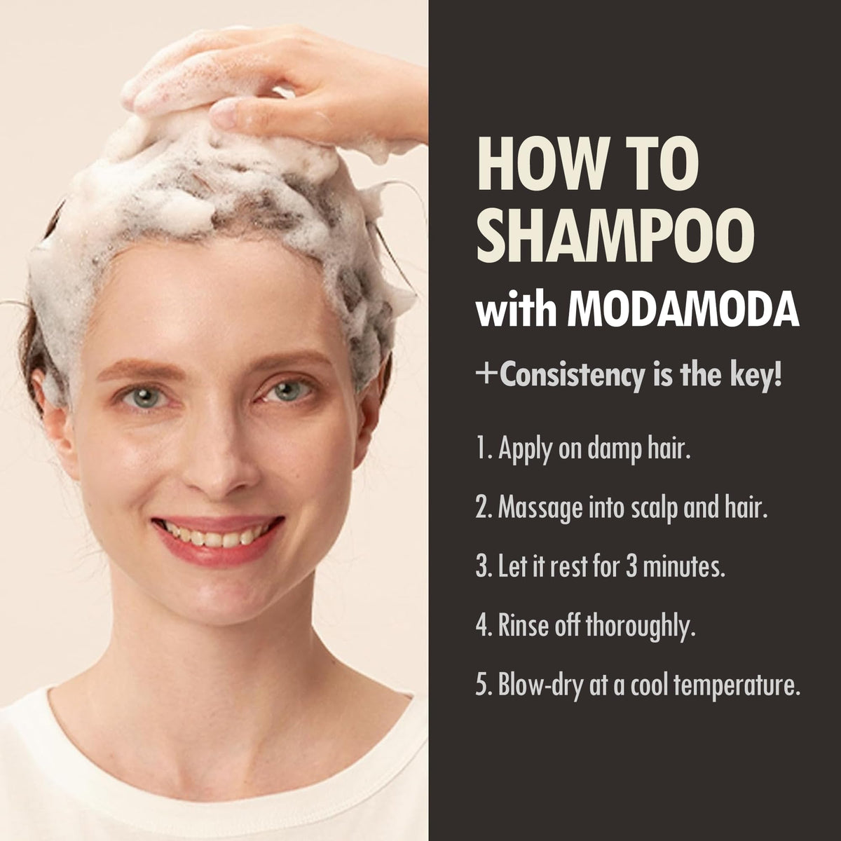 Dark Slate Gray MODA MODA Zero Gray Black Hair Shampoo (10.58 Oz) | Natural Darkening Color for Hair & Scalp | Age-Defying, Volumizing Formula that Reduces Hair Breakage