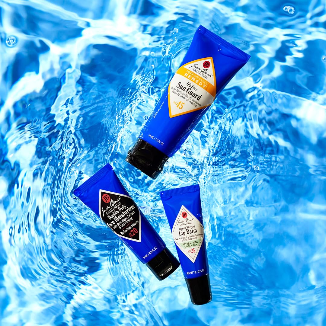 Pale Turquoise Jack Black Double-Duty Face Moisturizer with SPF 20 Sunscreen