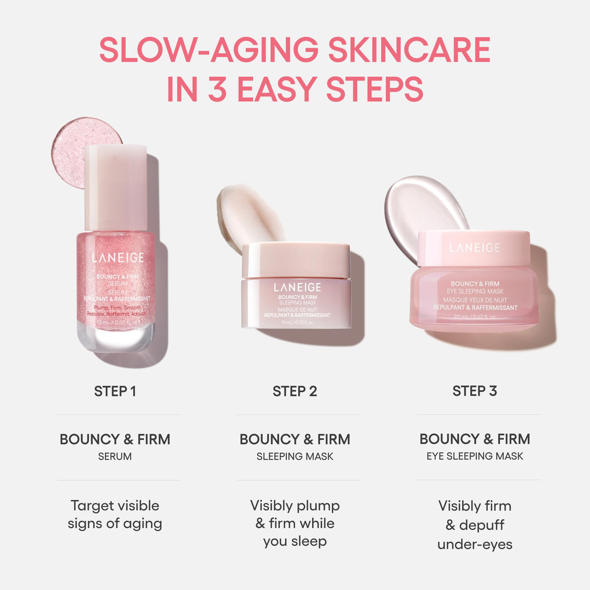 White Smoke LANEIGE Bouncy & Firm Sleeping Mask | Korean Overnight Face Mask
