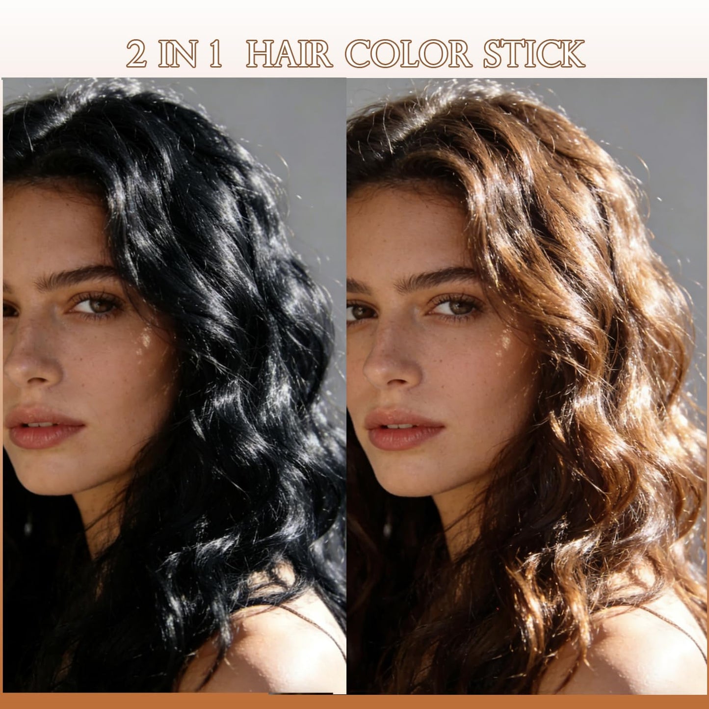 Black Aaiffey Hair Touch-Up Stick, Root Touch Up Hair Color for Gray Coverage,Hairline Powder for Root Long Lasting Root Cover Up Thinning Edges,Quick Cover for Women & Men