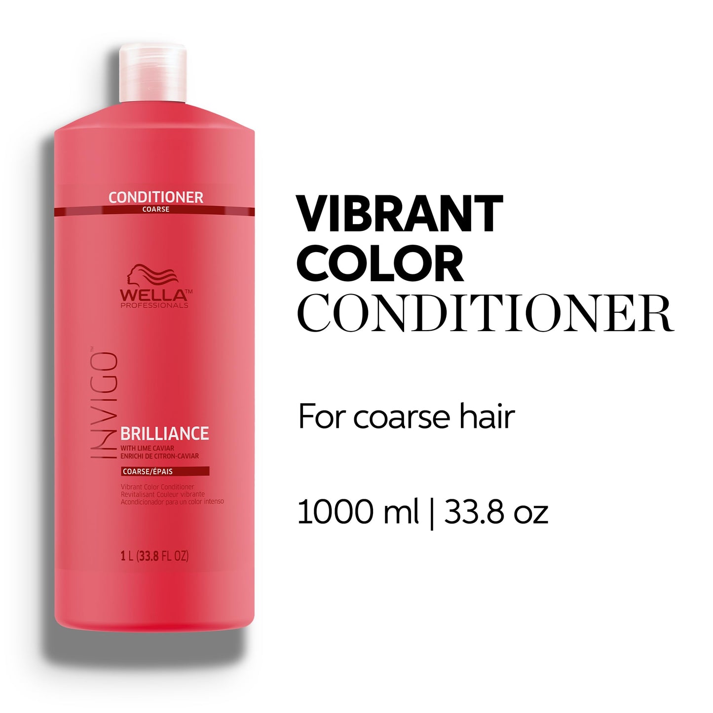 White Smoke Wella Professionals Invigo Brilliance Conditioner for Coarse Hair | Color Protection & Vibrancy | 33.8 Fl Oz