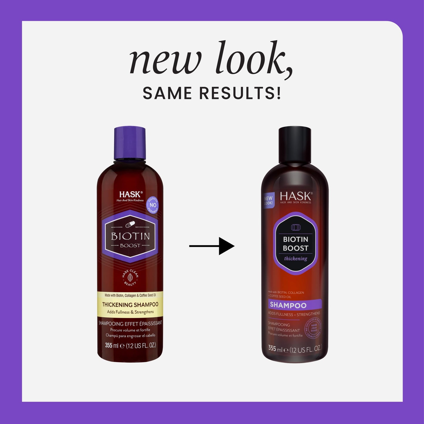 White Smoke HASK Biotin Boost Thickening Shampoo, 12 Fl Oz