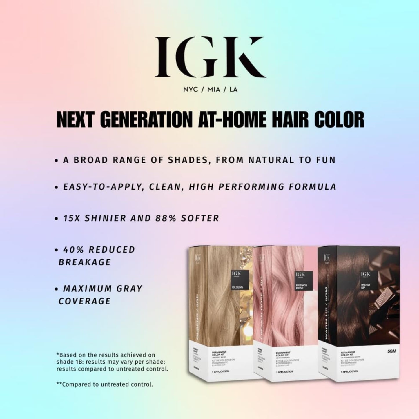Pale Turquoise IGK Permanent Hair Color Kit | 5N Back To Brown Natural Brown | Salon-Quality Permanent Hair Dye | 100% Gray Hair Coverage | Ammonia-Free Color for Shinier, Softer Hair