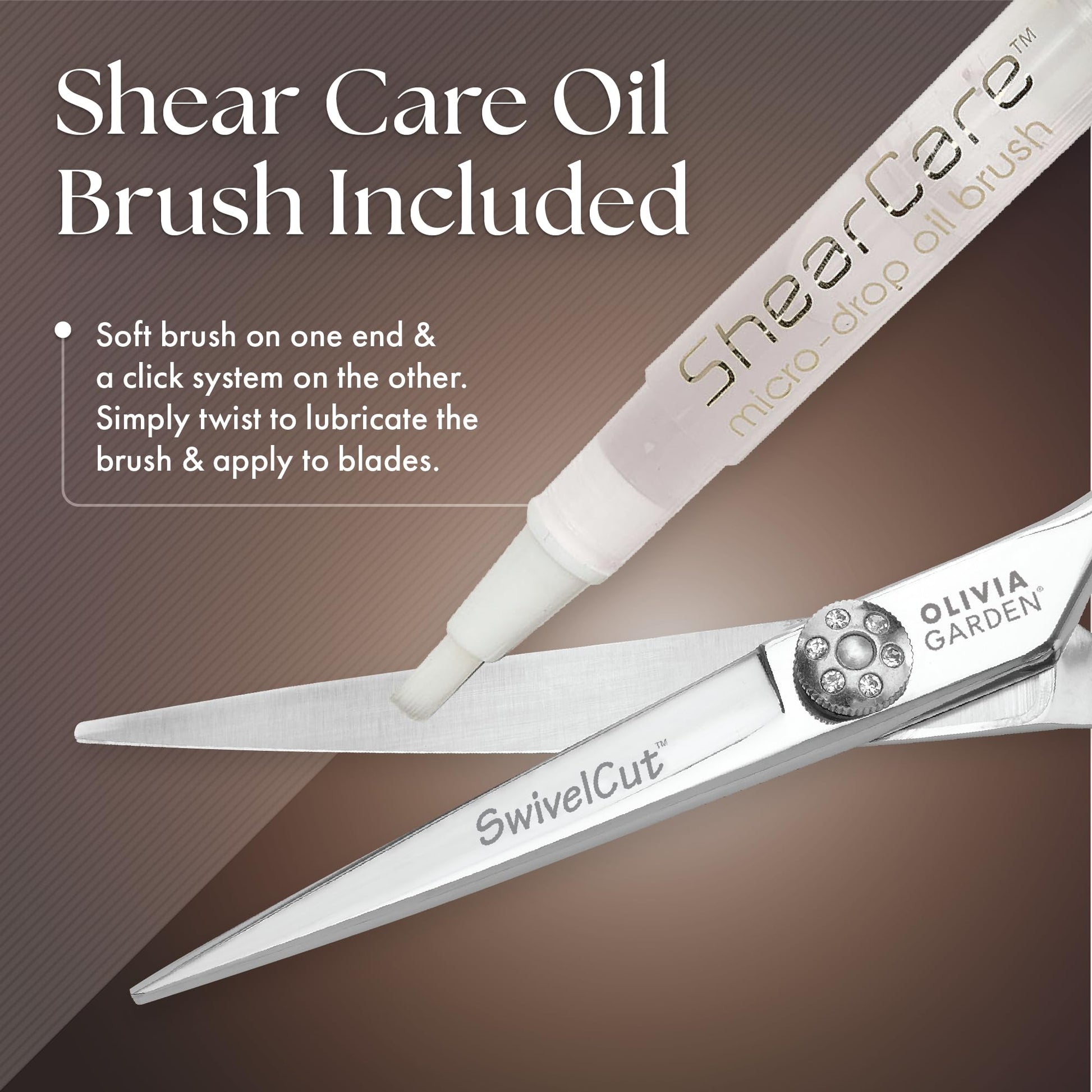 Dim Gray Olivia Garden SwivelCut Professional Hairdressing Shears Intro Case Deal - Left Handed (5.75")