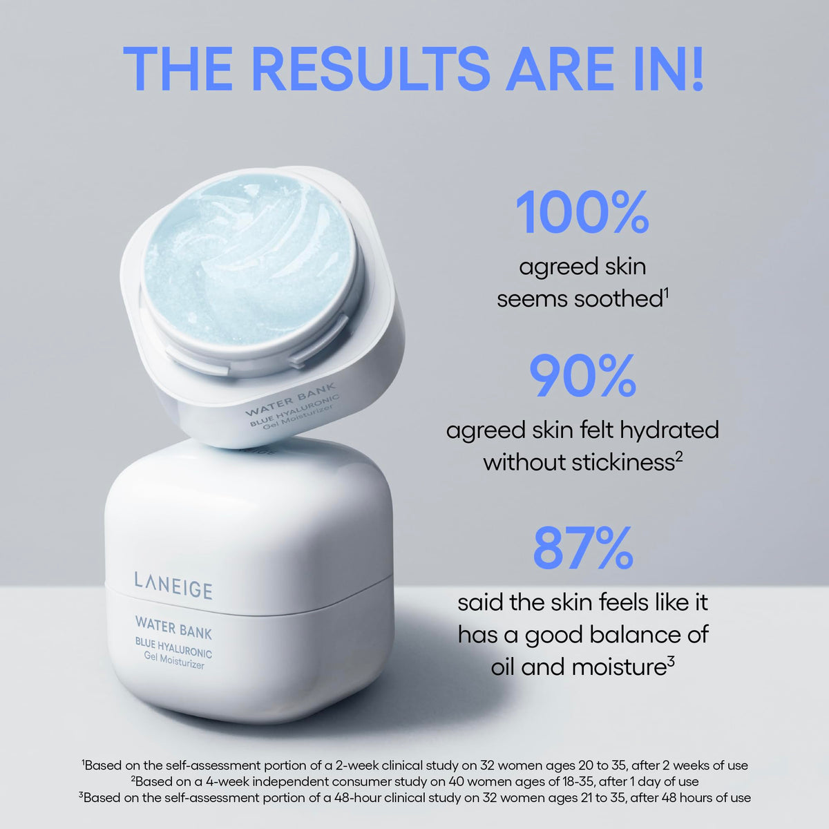 Gray LANEIGE Water Bank Blue Hyaluronic Gel Moisturizer