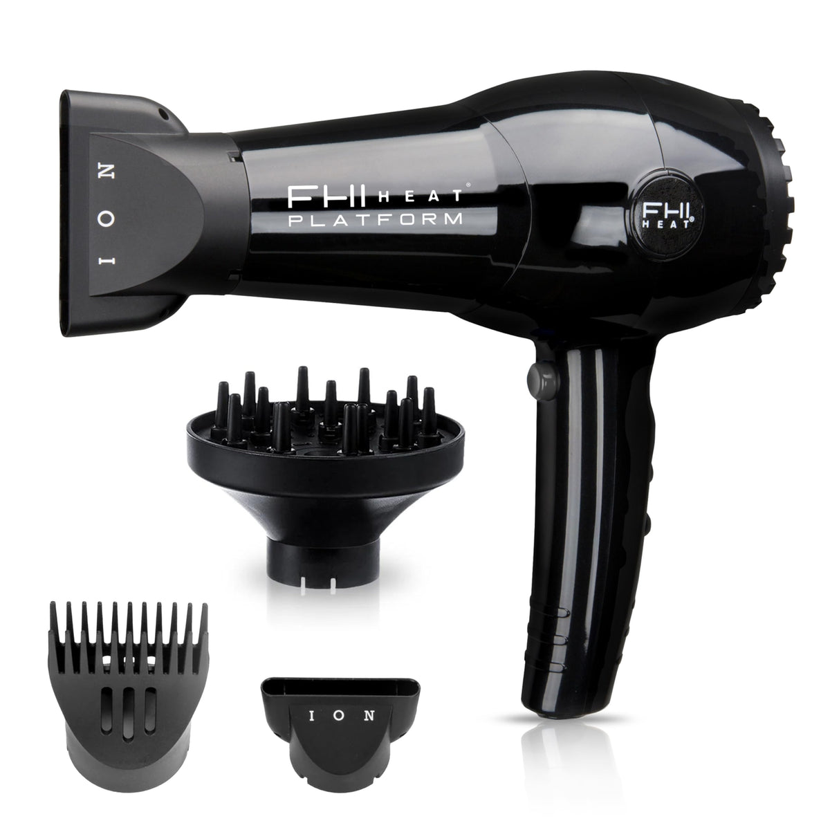 White Smoke FHI HEAT Platform Nano Lite Pro 1900 Hair Dryer - Black