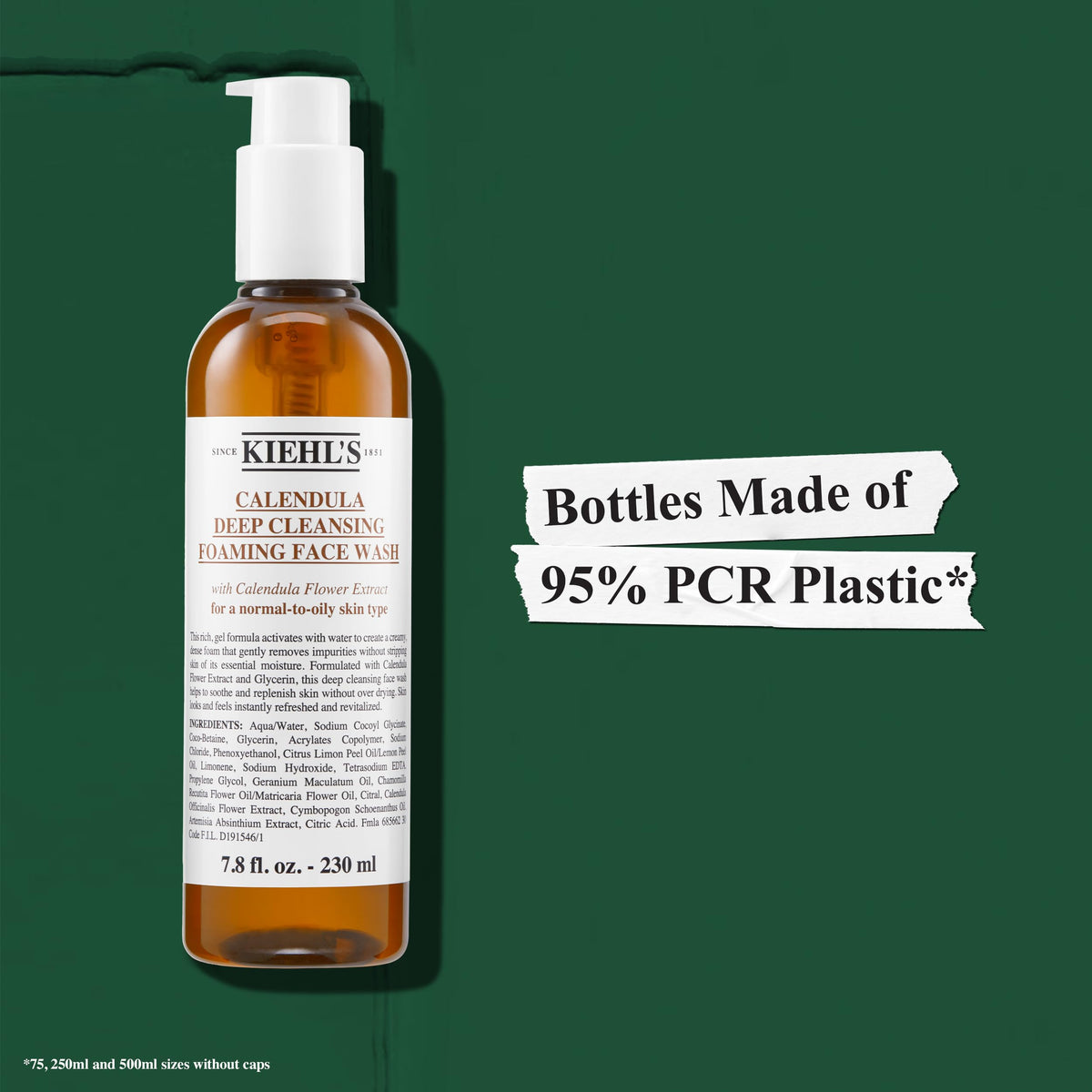 Dark Slate Gray Kiehl's - Calendula Deep Cleansing Face Wash, Boosts Moisture - 16.9 fl oz