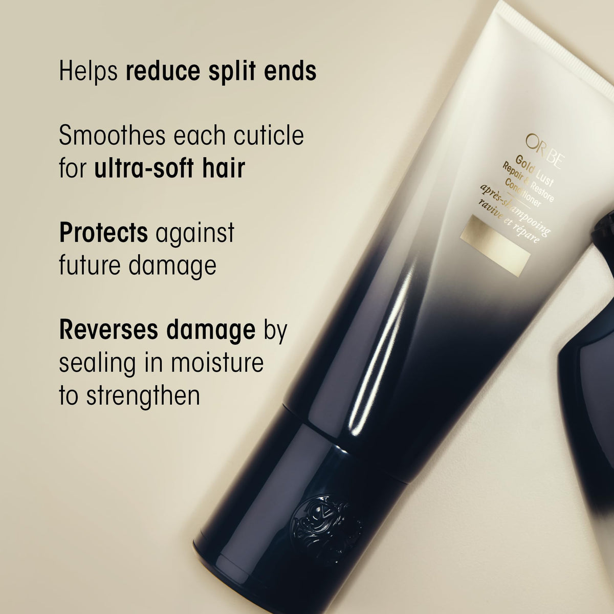 Light Gray Oribe Obsessed Set - Gold Lust Shampoo, Conditioner & Dry Texturizing Spray