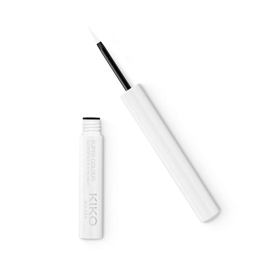 White Smoke Kiko Milano Super Colour Waterproof Eyeliner, 01 White