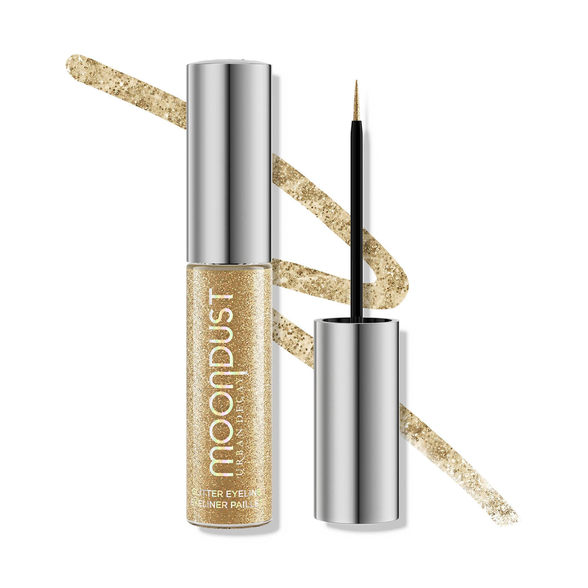 White Smoke Urban Decay Moondust Gold Glitter Liquid Eyeliner (Midnight Cowboy)