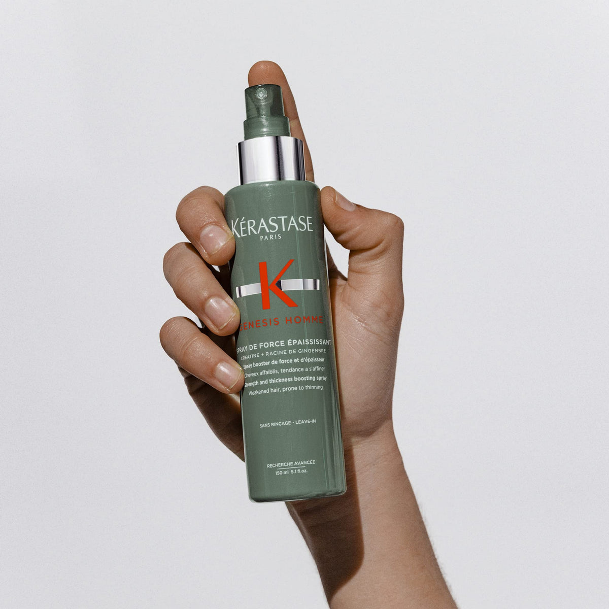 Light Gray Kerastase Genesis Homme Spray De Force – For Men, 5.1 Fl Oz