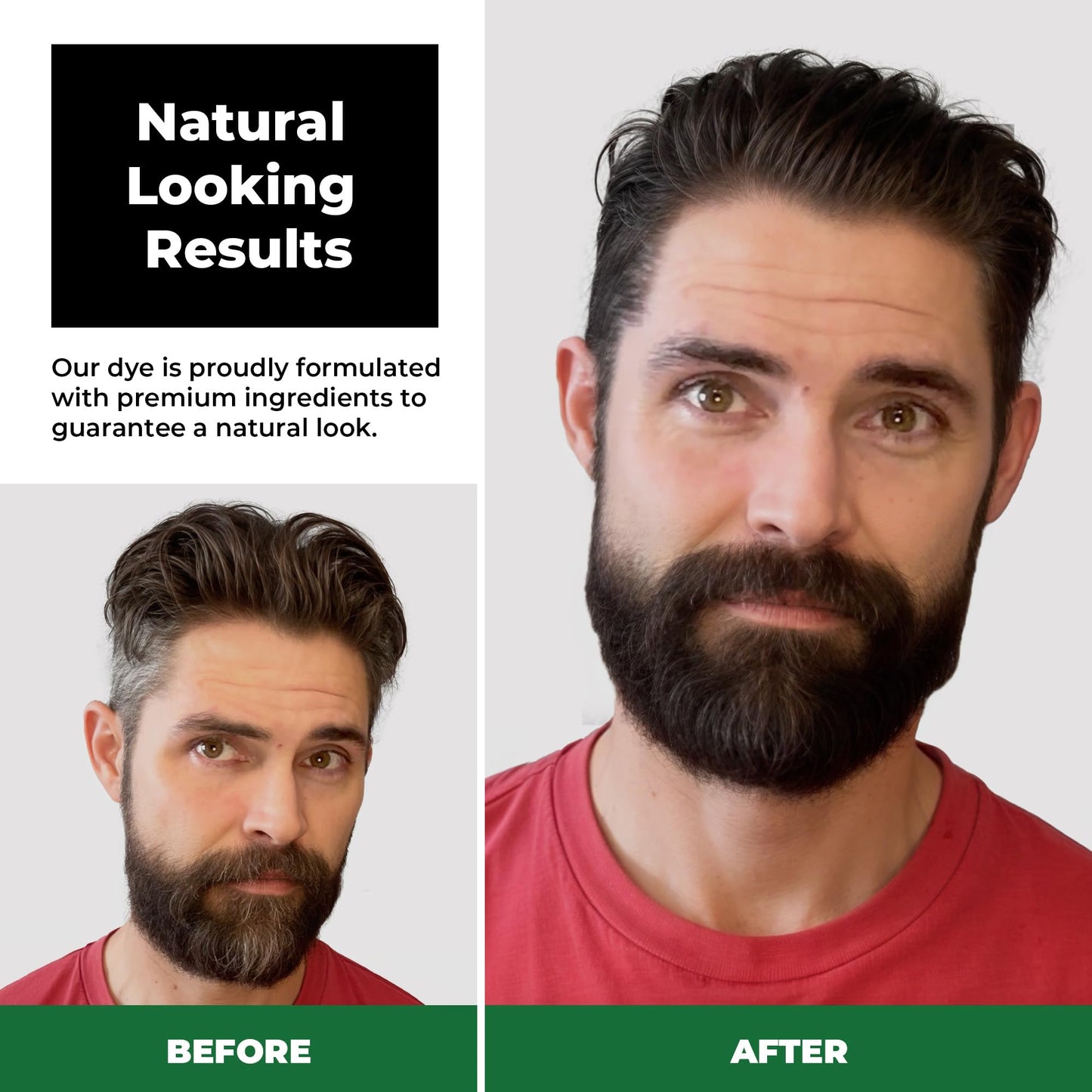 Lavender Simpler Men's Hair Color Kit - Full Gray Coverage - Natural Black & Beard Dye - Easy Application for 100% Gray Hair - Natural Black