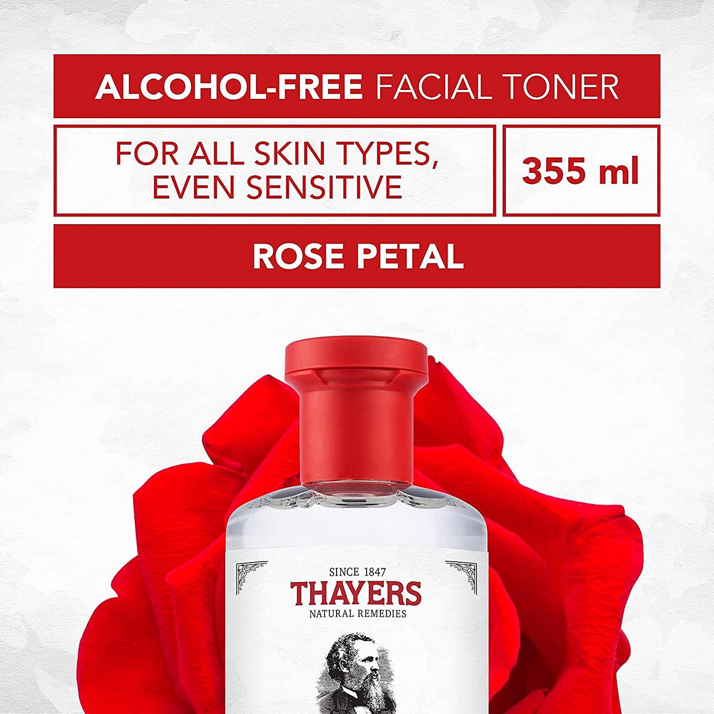 White Smoke Thayers Facial Toner, Witch Hazel with Aloe Vera, Rose Petal, 12 Fl Oz (Pack of 2)