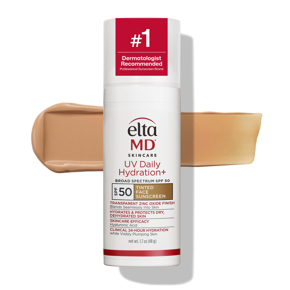 White Smoke EltaMD UV Daily Hydration+ Tinted Face Sunscreen, SPF 50, 1.7oz