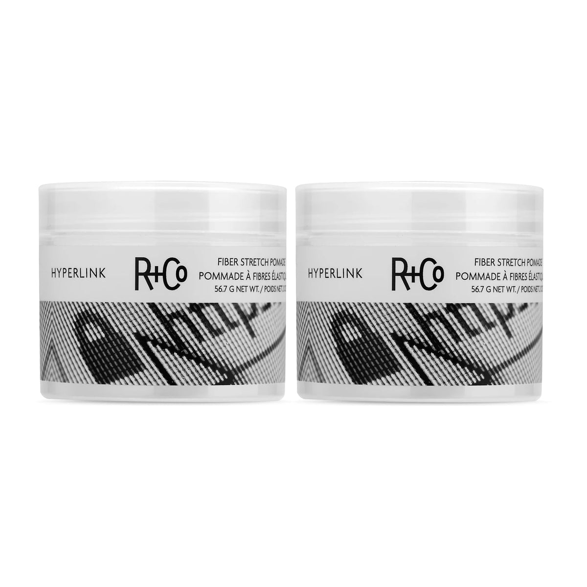 Light Gray R+Co HYPERLINK Fiber Stretch Pomade – Full Case, Texturizing & Styling Hair Pomade, Adds Definition & Flexible Hold, All Hair Types