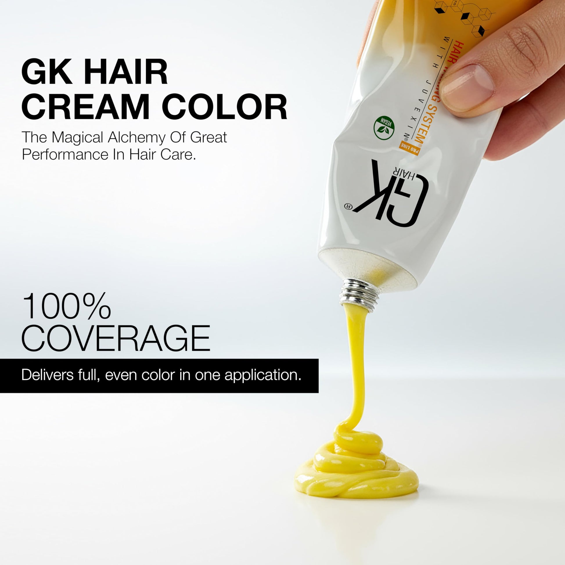 White Smoke GK HAIR Color Cream 4.0 Natural Brown – 100% Grey Coverage | Semi, Demi or Permanent Results | 8–10 Vol Semi | 20-30-40 Vol Permanent – Salon Quality Hair Dye – For Women & Men 3.4 Oz