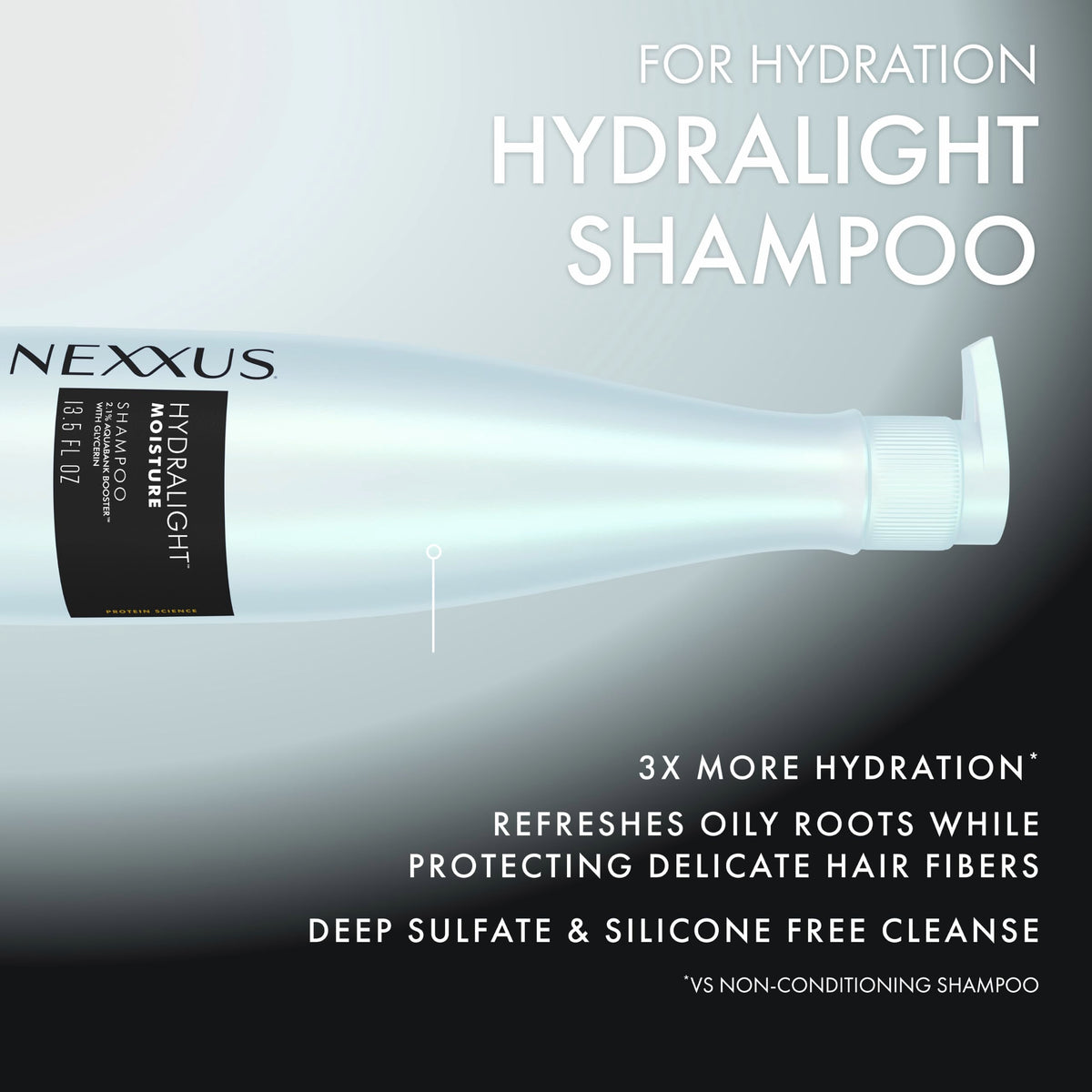 Black Nexxus HYDRALIGHT™ Shampoo for Lightweight Hydration 13.5 oz
